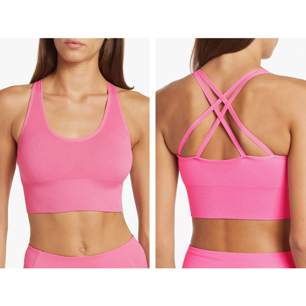 Z By Zella Women's Seamless Crossback Bralette In Pink Size S